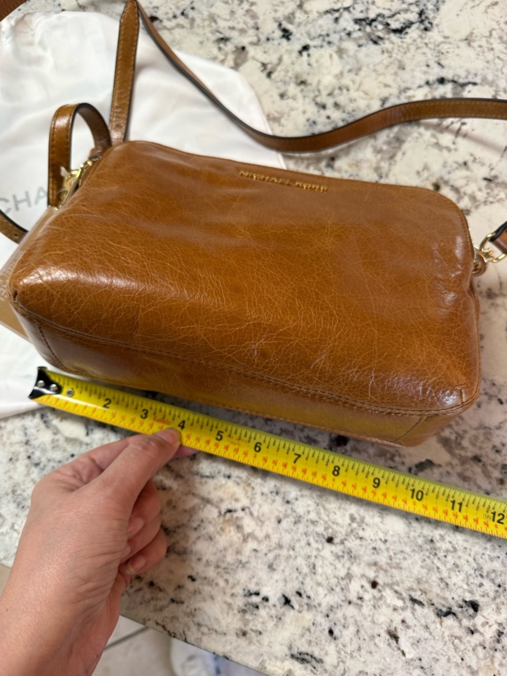MICHAEL Michael Kors Alexis Walnut Leather Messenger - Picture 8 of 9